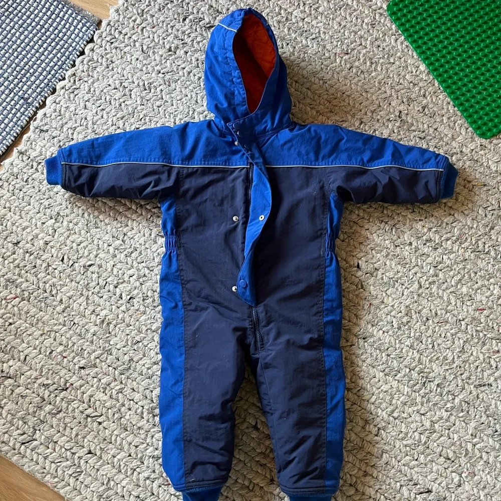 Blue Kids One Piece Snowsuit Hanna Anderson size 3t - Picture 1 of 5